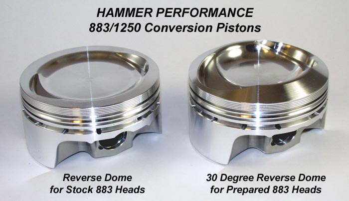 Sledge Hammer Pistons used in 883 to 1200 or 1212 or 1250 or 1275 conversions