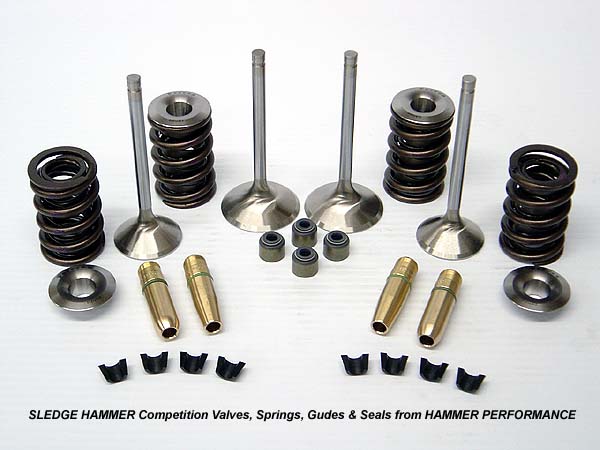Sledge Hammer Competition Valves and Springs for Harley Davidson Twin Cam Cylinder Heads